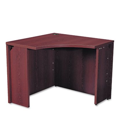 Picture of 10500 Series Curved Corner Workstation, 36w x 36d x 29.5h, Mahogany