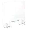 Picture of Portable Acrylic Sneeze Guard with Document Pass Through, 30 x 8 x 28, Acrylic, Clear