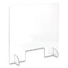 Picture of Portable Acrylic Sneeze Guard with Document Pass Through, 30 x 8 x 28, Acrylic, Clear