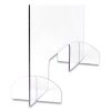 Picture of Portable Acrylic Sneeze Guard with Document Pass Through, 30 x 8 x 28, Acrylic, Clear